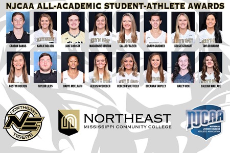 Northeast had 16 student-athletes claim NJCAA academic awards for compiling GPAs between 3.6-4.0 during the 2018-19 school year.
